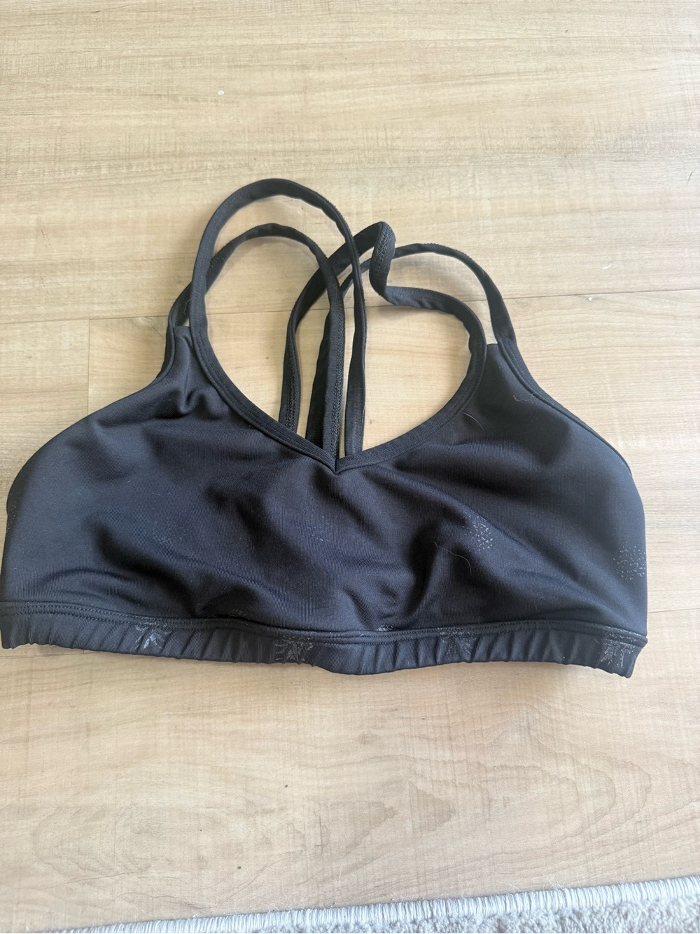 Beyond Yoga Black Strappy Low-Impact Sports Bralette